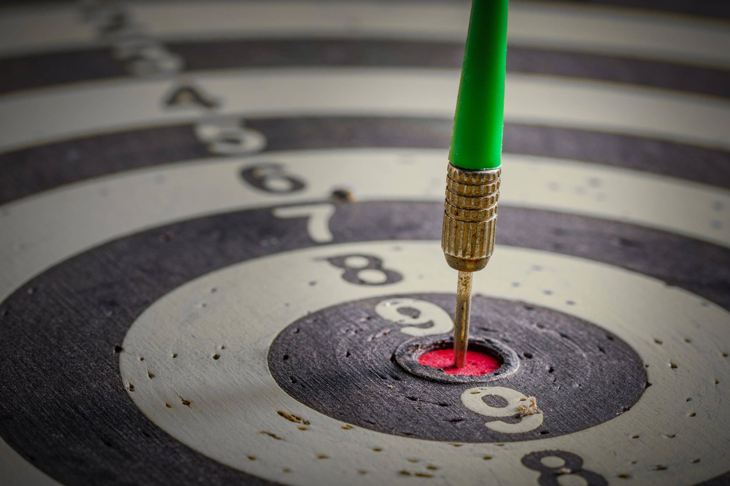dardo objetivo en la diana